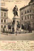 1901 Komárom, Komárnó; Klapka szobor, M. kir. dohány és szivar áruda / statue, tobacco shop (EK)