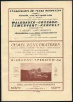 1929 Koncert műsorfüzet (Dohnányi, Basilides, stb.)