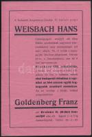 1932-1935 9 db műsorfüzet,- lap, közte Krauss Lili, Weisbach Hans, Roth-Quartett stb.
