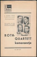 1932-1935 9 db műsorfüzet,- lap, közte Krauss Lili, Weisbach Hans, Roth-Quartett stb