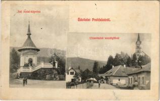 Prakfalva, Prakendorf, Prakovce; Szent Antal kápolna, utca és vendéglő / chapel, street, restaurant