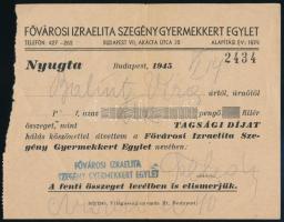 1888-1930 3 db héberül írt levelezőlap + Izraelita Szegénygyermekekért Egylet nyugta