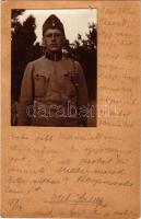 ~1916 Osztrák-magyar katona fotója Tábori Postai Levelezőlapon / WWI K.u.K. military, soldiers photo (EK)