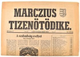 1989 Marczius Tizenötödike, A nemzeti kiútkeresés tizenkét oldala, benne Pozsgay Imre A szabadság esélyei című cikkével