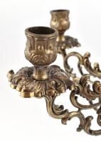 Ötágú gyertyatartó. Réz és alabástrom 38 cm