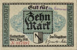 Német Birodalom/Weimari Köztársaság/Helberstadt 1918.12.1. 5M, 10M, 20M mindegyik hivatalos érvényte...