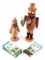 2 db fa füstölő figura 2 doboz füstölővel