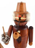 2 db fa füstölő figura 2 doboz füstölővel