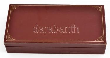 Ékszeres doboz bársony béléssel, műbőr borítással 24x11 cm