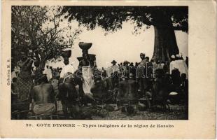 Cote dIvoire, Types indigénes de la région de Koroko / natives, African folklore