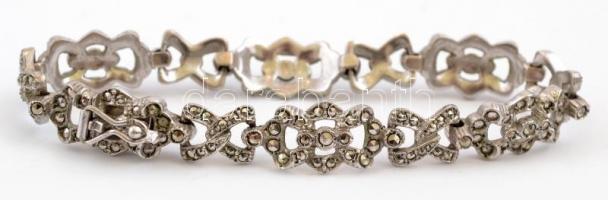 Ezüst (Ag) karkötő cirkón kövekkel. 13 g