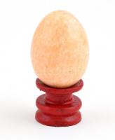 Csiszolt márvány tojás talapzattal, d: 5 cm