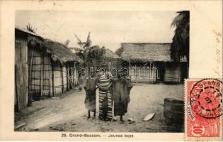 1907 Grand Bassam, Jeunes boys, African folklore, TCV card
