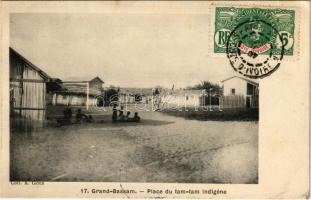1907 Grand Bassam, Place du tam-tam indigéne / native children, TCV card