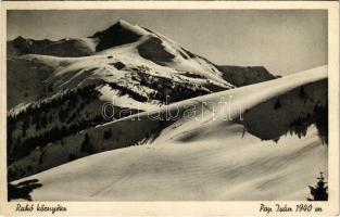 1940 Rahó, Rachov, Rahiv, Rakhiv; Pop Iván télen / mountain in winter (ragasztónyom / glue mark)