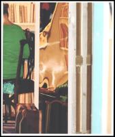 Bopp Heni (?-): Bőrönd, jelzett fotóművészeti alkotás, 30×26 cm