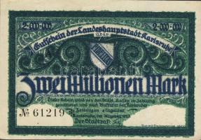 Német Birodalom/Weimari Köztársaság/Karlsruhe 1923.8 2000.000M T:I-