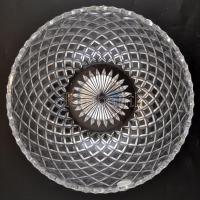 Cseh kristály kínáló eredeti dobozában d: 20 cm