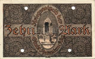 Német Birodalom/Császárság/Kempten 1918.11.2. 5M, 10M, 20M, 50M mind hivatalos érvénytelenítéssel T:...