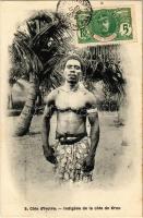 Cote dIvoire, Indigéne de la cote de Kroo / native man, African folklore