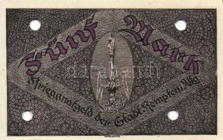 Német Birodalom/Császárság/Kempten 1918.11.2. 5M, 10M, 50M mind hivatalos érvénytelenítéssel T:I,II