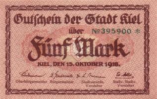 Német Birodalom/Császárság/Kiel 1918.10.15. 5M, 10M T:I