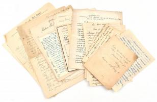 cca 1893-1944 33 db kézzel írott levél mappában