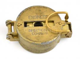 Réz borítású amerikai katonai tájoló d: 5 cm