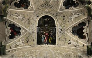 Késmárk, Kezmarok; Thököly vár kápolna mennyezete, belső / castle chapel interior