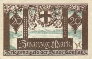 Német Birodalom/Császárság/Konstanz 1918.11. 20M (2x) klf színvariáns T:I,I- Saroktörés