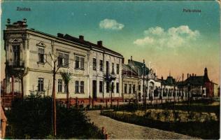 Zsolna, Sillein, Zilina; Park utca. Vasúti levelezőlapárusítás 18.sz. 1915. / street
