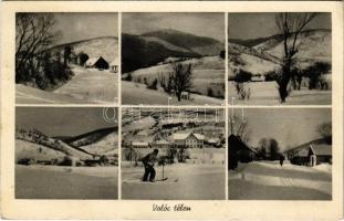 Volóc, Volovec, Volovets; télen, téli sport, síelő, utca. Márton Tilla felvételei / in winter, ski, street view, winter sport (EK)