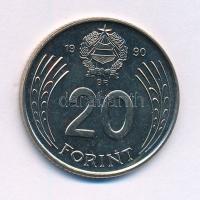 1990. 20Ft kiadatlan forgalmi sorból, Magyar Köztársaság felirattal, de Kádár címerrel T:1 Adamo FO23.1