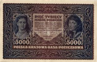 Lengyelország 1920. 5000M(5x) egymásutáni sorszámokkal T:I-