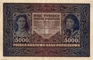Lengyelország 1920. 5000M(5x) egymásutáni sorszámokkal T:I-