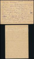 2 db második világháborús zsidó KMSZ (közérdekű munkaszolgálatos) levele / 2 WWII letters of Hungari...
