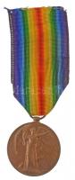 Nagy-Britannia 1919. Győzelmi Emlékékérem Br kitüntetés mellszalagon T:2 United Kingdom 191. Victory Medal Br decoration with ribbon C:XF