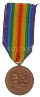 Nagy-Britannia 1919. "Győzelmi Emlékékérem" Br kitüntetés mellszalagon T:2
United Kingdom...