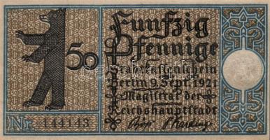 Német Birodalom/Weimari Köztársaság/ Berlin "1-20 kerületek" 20db klf szükségpénz, komplet...