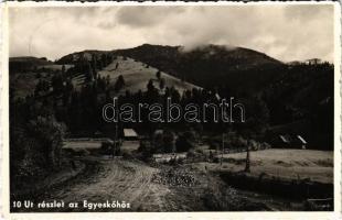 1943 Hargitafürdő, Hargita-fürdő, Harghita-Bai; út részlet az Egyes-kőhöz / road to Piatra Singuratica  (EK)