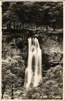 1944 Rév, Körösrév, Vad, Vadu Crisului; vízesés a Zichy cseppkőbarlangnál / Cascada, Pestera Vadu Crisului / waterfall (EK)