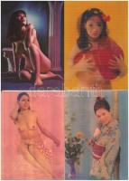 6 db MODERN erotikus dimenziós motívumlap, meztelen hölgyek / 6 MODERN erotic dimensional (3D) motive cards, nude ladies