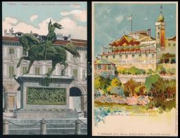 40 db RÉGI olasz város képeslap / 40 pre-1945 Italian town-view postcards