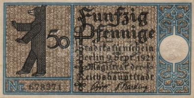 Német Birodalom/Weimari Köztársaság/ Berlin "1-20 kerületek" 20db klf szükségpénz, komplet...