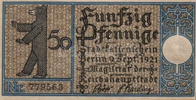 Német Birodalom/Weimari Köztársaság/ Berlin "1-20 kerületek" 20db klf szükségpénz, komplet...