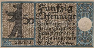 Német Birodalom/Weimari Köztársaság/ Berlin "1-20 kerületek" 20db klf szükségpénz, komplet...