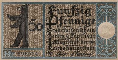 Német Birodalom/Weimari Köztársaság/ Berlin "1-20 kerületek" 20db klf szükségpénz, komplet...