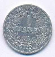 Német Birodalom 1873B 1M Ag T:2-,3 German Empire 1873B 1 Mark Ag C:VF,F