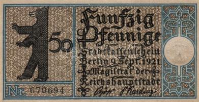 Német Birodalom/Weimari Köztársaság/ Berlin "1-20 kerületek" 20db klf szükségpénz, komplet...