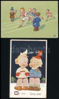 7 db RÉGI motívum képeslap: gyerekek (Hansi, Atwell, pár litho) / 7 pre-1945 motive postcards: child...